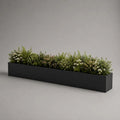 Fioriera rettangolare da esterno in WPC nero, 120 × 30 × 30 cm