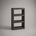 Libreria rettangolare in pannelli truciolari con 3 ripiani, marrone scuro, 60 x 30 x 120 cm