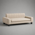 Divano 3 posti in tessuto bouclé beige crema, 200 × 86 × 82 cm